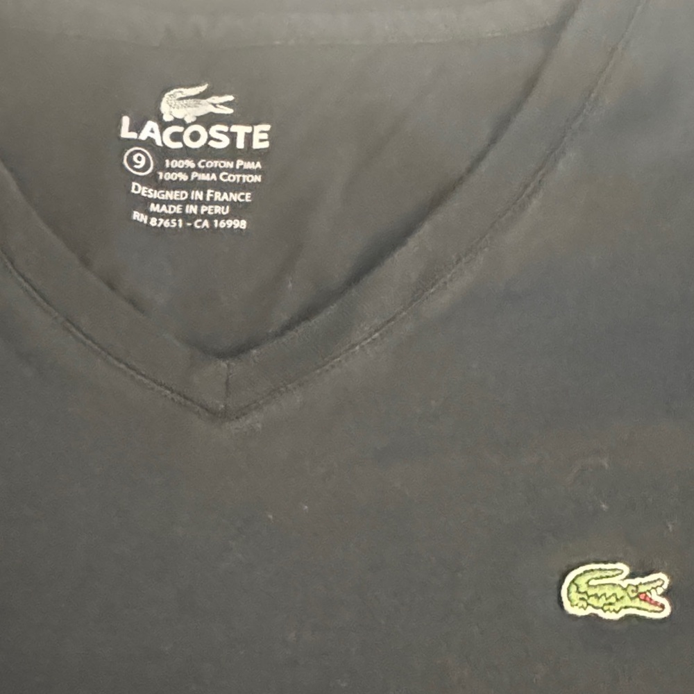 Lacoste Black Long Sleeve Shirt